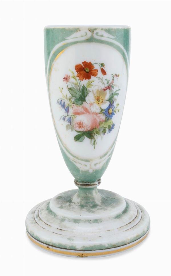 VASO IN OPALINE DIPINTO