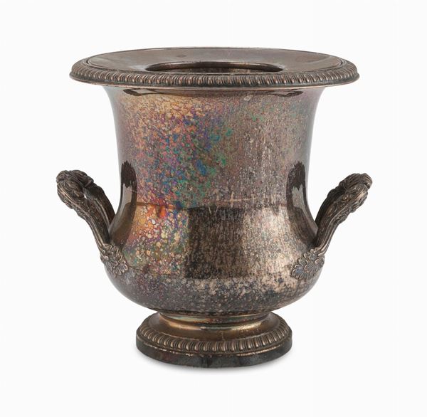 PORTA BOTTIGLIE IN SILVERPLATED, PARIGI 1865 ca