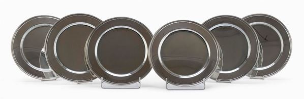 DODICI SOTTO PIATTI IN SILVERPLATE, CALLEGARO