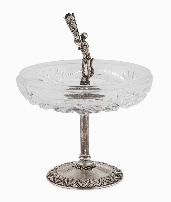 ALZATINA IN CRISTALLO E SILVERPLATE