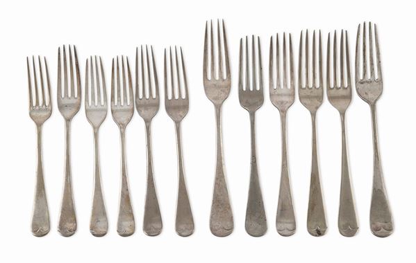 LOTTO DI FORCHETTE IN SILVERPLATED, REGNO UNITO