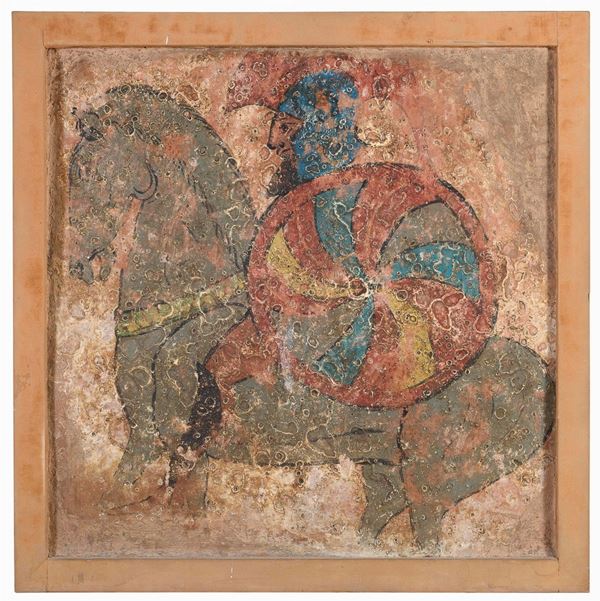 AFFRESCO MURALE CAVALIERE