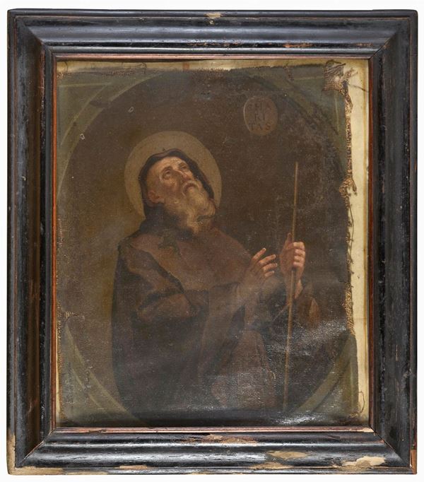 SAN FRANCESCO DI PAOLA DI PITTORE NAPOLETANO DEL SETTECENTO