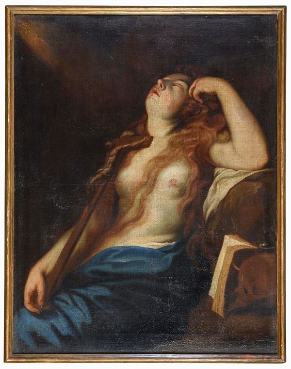 DIPINTO MADDALENA DI PITTORE FRANCESE DEL SEICENTO