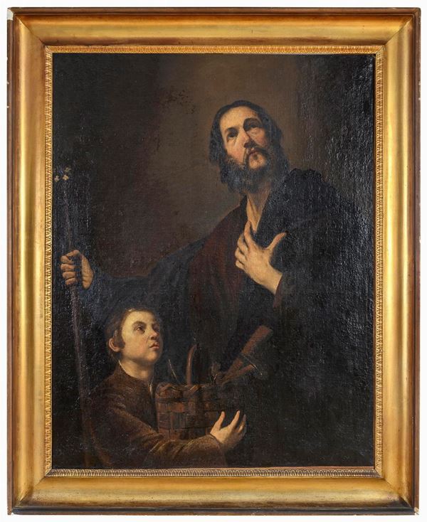 DIPINTO SAN GIUSEPPE CON GESÙ DI PITTORE NAPOLETANO