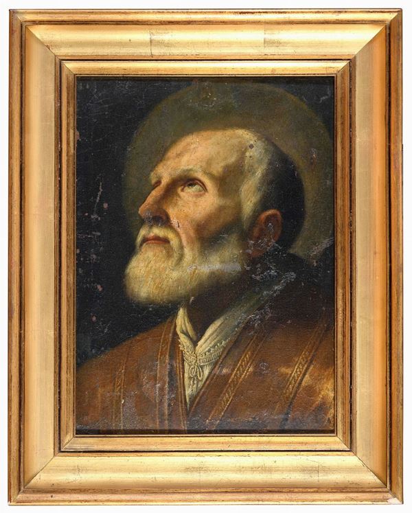 DIPINTO SAN FILIPPO NERI DI PITTORE ROMANO DEL SETTECENTO