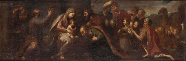 COPPIA DIPINTI SCENE BIBLICHE DI PASQUALINO ROSSI