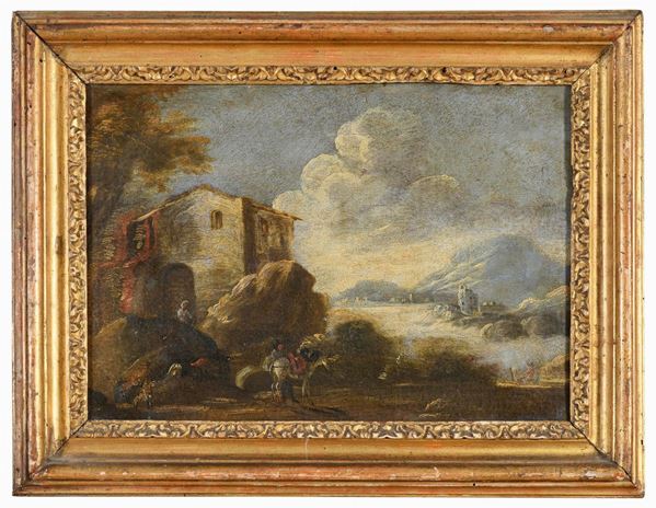 DIPINTO PAESAGGIO, AMBITO DI ALESSIO DE MARCHIS