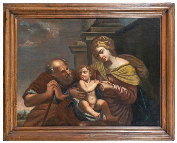DIPINTO SACRA FAMIGLIA DI PITTORE BOLOGNESE