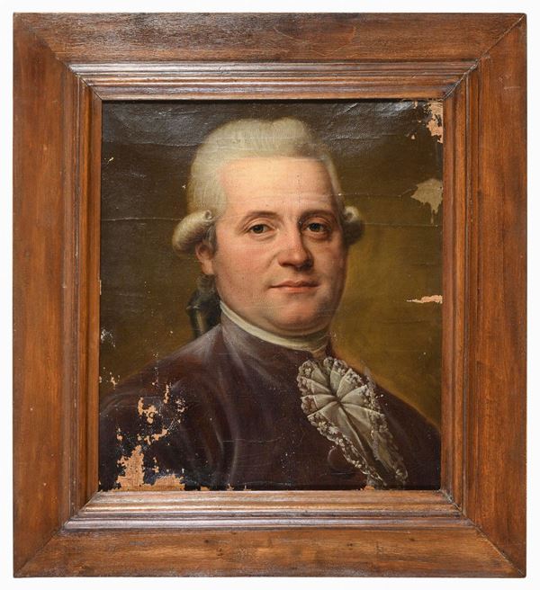 DIPINTO RITRATTO GENTILUOMO DI PITTORE AUSTRIACO