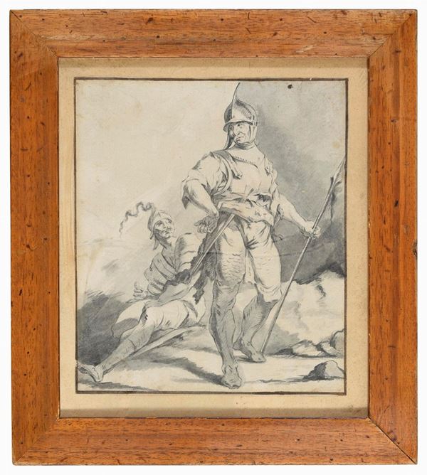 INCHIOSTRO SOLDATI ATTRIBUITO A JAMES DE LOUTHERBOURG