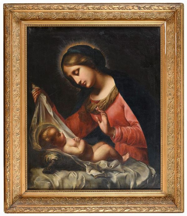 DIPINTO MADONNA COL BAMBINO DI SCIPIONE VANNUTELLI
