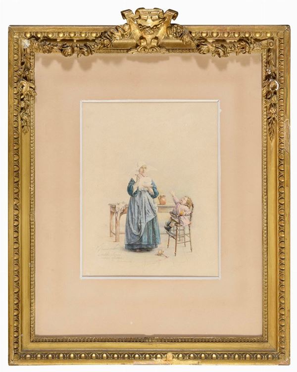 ACQUERELLO DI VINCENT J. BAPTISTE CHEVILLARD