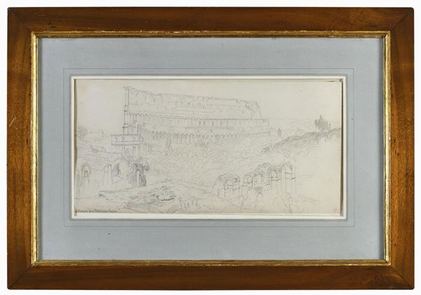 MATITA COLOSSEO DI PITTORE INGLESE NEOCLASSICO