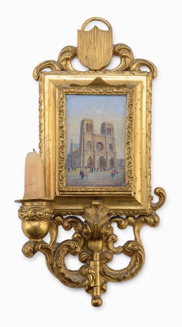 APPLIQUE PORTA CARTE CON MINIATURA