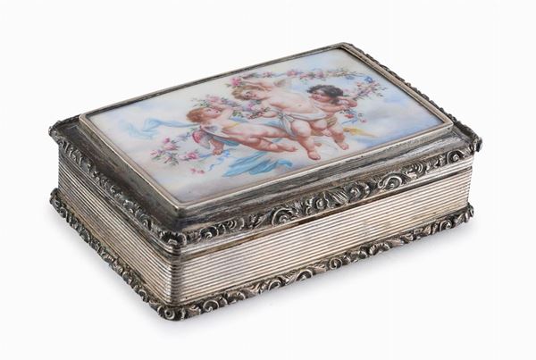 COFANETTO IN ARGENTO CON SMALTO