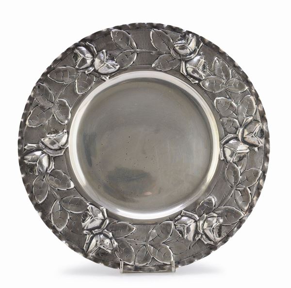 PIATTO IN ARGENTO, ITALIA INIZI XX SECOLO