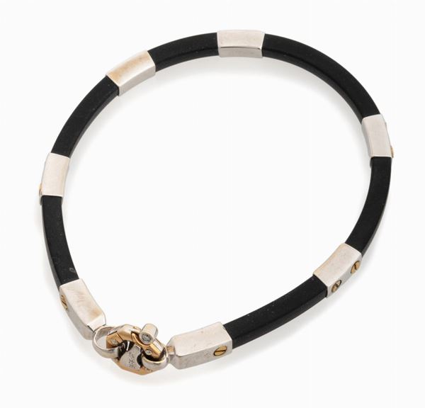 BRACCIALE IN ORO E CAUCCIU MARCA BARAK&#193;
