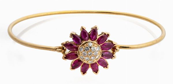 BRACCIALE CON RUBINI E BRILLANTI