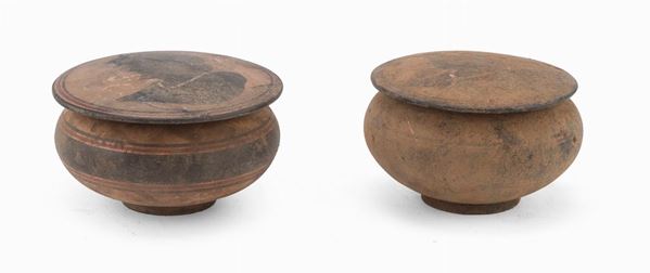 DUE PISSIDI IN TERRACOTTA, XX SECOLO