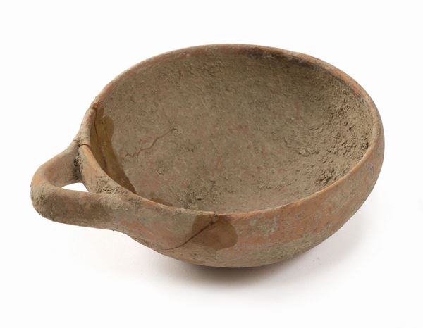 COPPA MONOANSATA IN TERRACOTTA, V-IV SECOLO A.C.