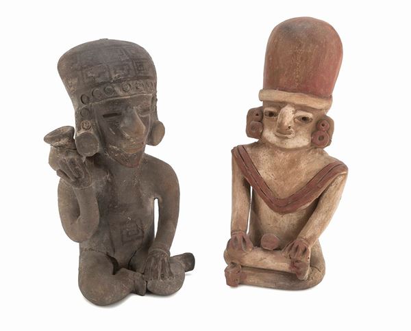 DUE IDOLI IN TERRACOTTA, SUD AMERICA