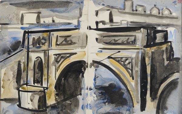 ACQUERELLO DOUBLE FACES DI ANSELMO BUCCI