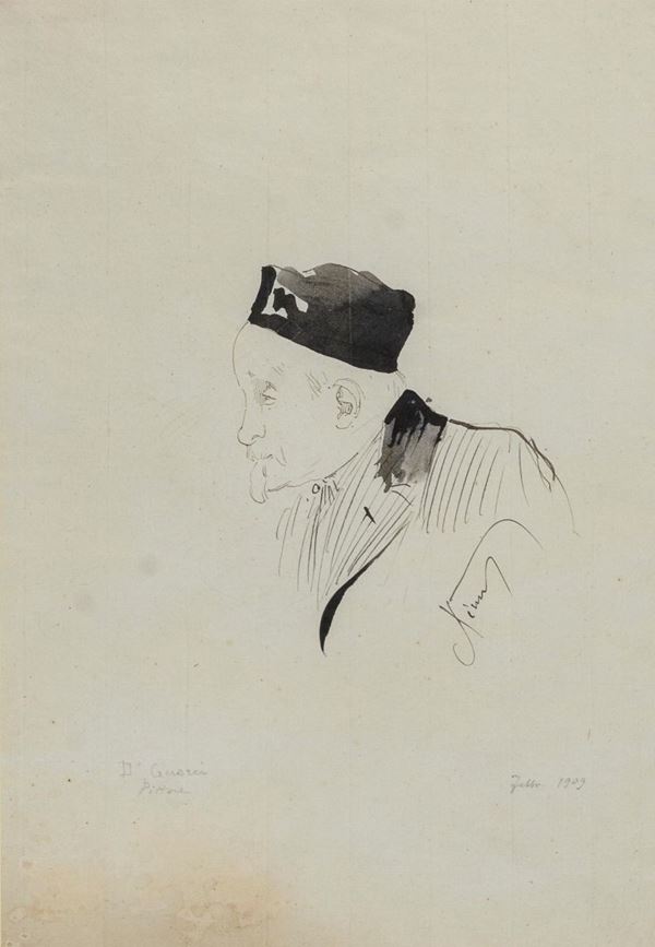 DISEGNO A CHINA DI ETTORE XIMENES, 1909