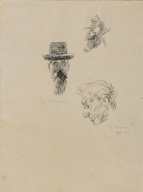 DISEGNO A CHINA DI ETTORE XIMENES, 1904
