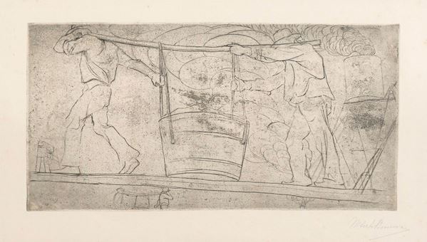 INCISIONE SCARICATORE DI UMBERTO BOCCIONI