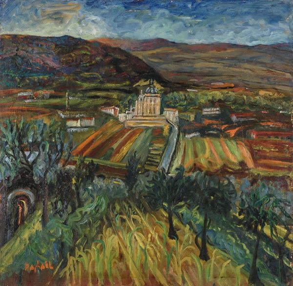 DIPINTO PAESAGGIO DI ANTONIETTA RAPHAEL MAFAI