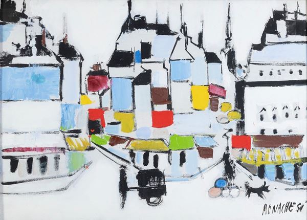 DIPINTO PARIGI DI SANTE MONACHESI, 1960