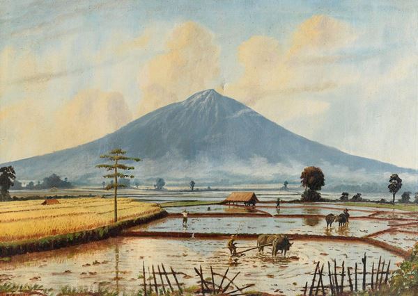 DIPINTO INDONESIANO, F.TO G.A. KADIR