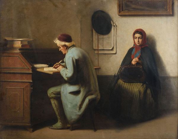 DIPINTO LO SCRIVANO DI ANTONIO ROTTA