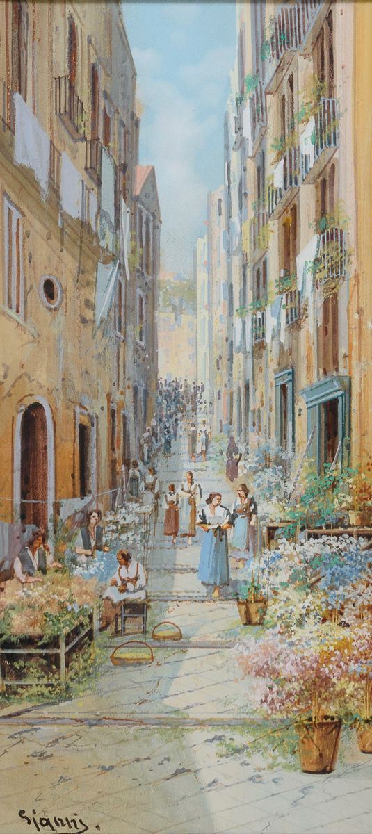 ACQUERELLO FIORAI DI GIROLAMO GIANNI