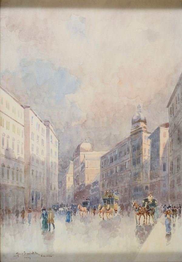 ACQUERELLO VIENNA DI GINO SCALATELLI
