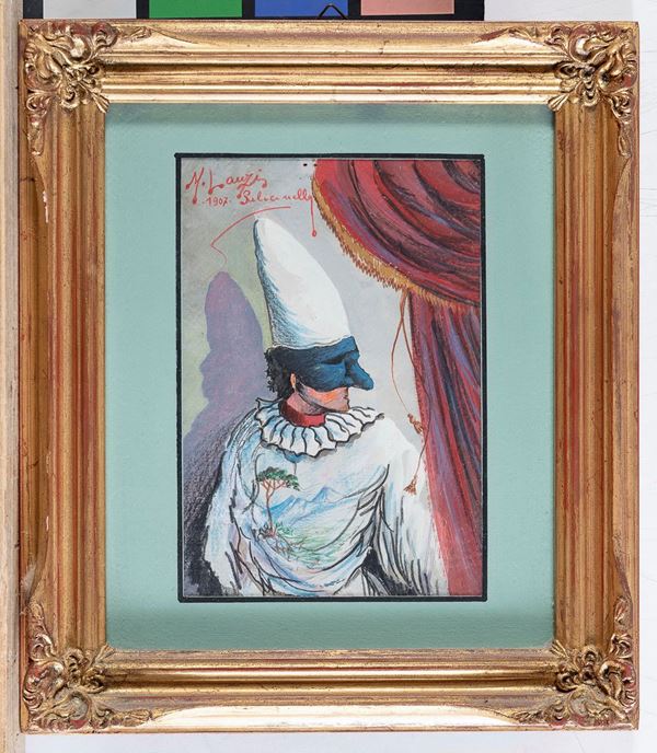 GOUACHE PULCINELLA F.TA M. LAUZ&#204;