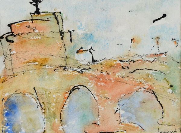 DIPINTO PONTE MILVIO F.TO LOMBARDI