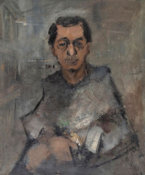 DIPINTO RITRATTO UOMO DI LEONARD E. CREO