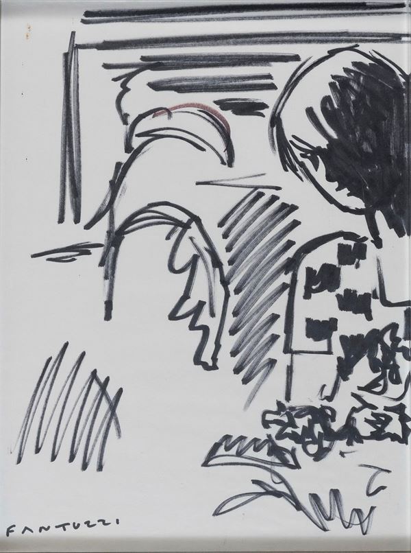 COPPIA DI DISEGNI DI ELIANO FANTUZZI