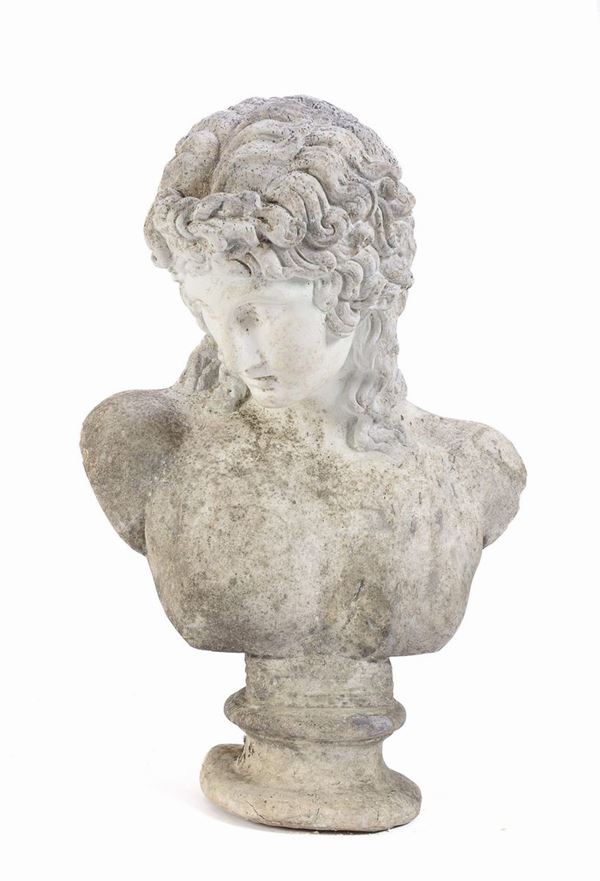 BUSTO DELL&#39;APOLLO DEL BELVEDERE IN STUCCO