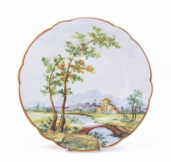 PIATTO IN MAIOLICA, CASTELLI