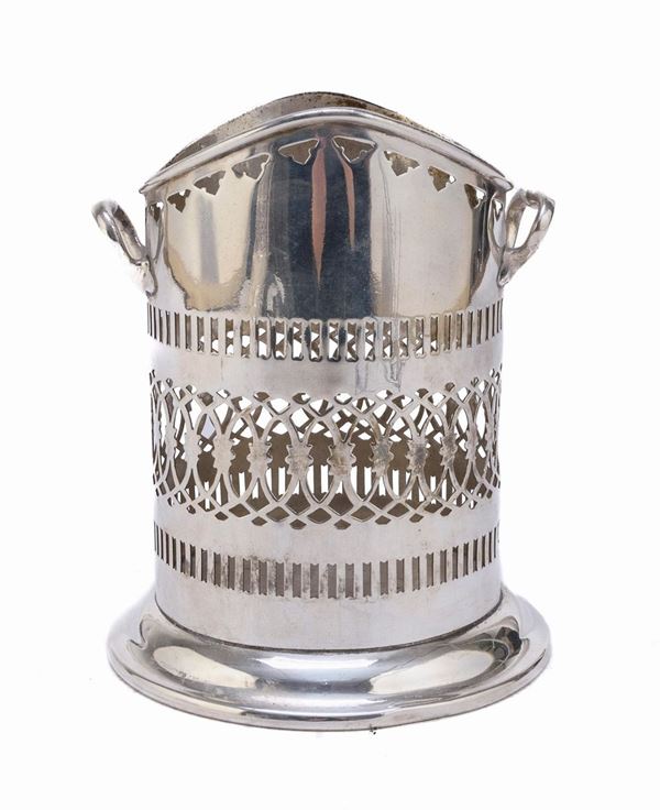 PORTABOTTIGLIE IN SILVERPLATED, PUNZONE LONDRA 1900