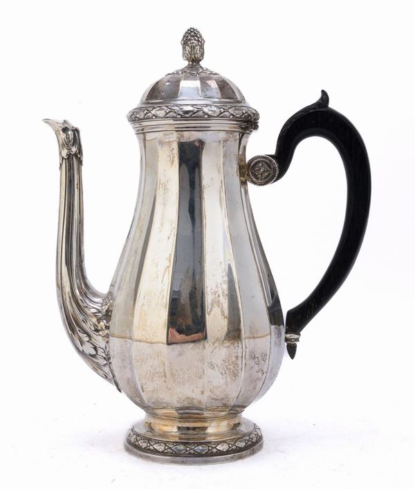 CAFFETTIERA IN ARGENTO, ROUSSEL PARIGI  1900