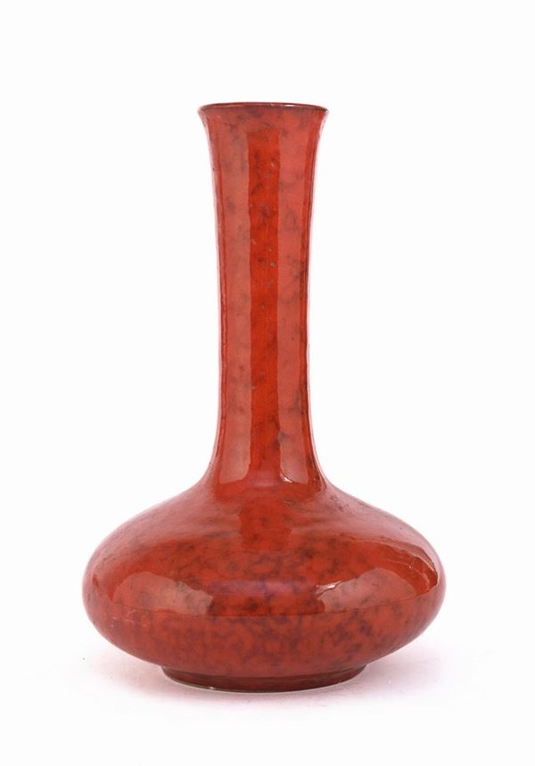 VASO IN CERAMICA A SMALTO ROSSO