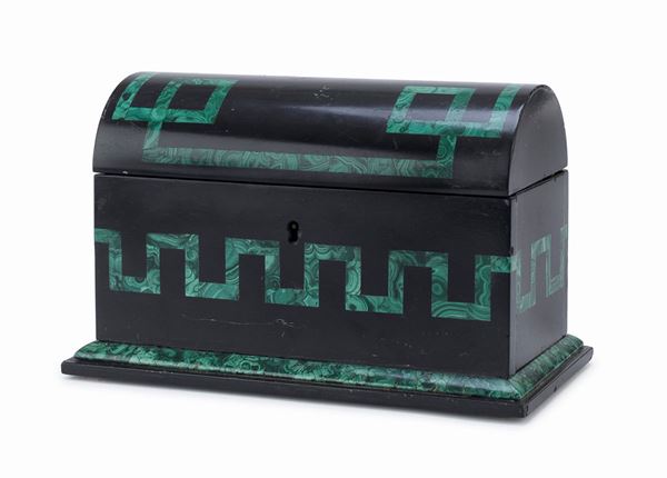 COFANETTO IN MARMO E MALACHITE