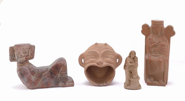 QUATTRO SCULTURE IN TERRACOTTA,