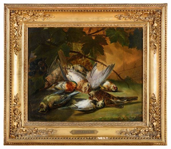 DIPINTO CACCIAGIONE DI GENNARO GUGLIELMI