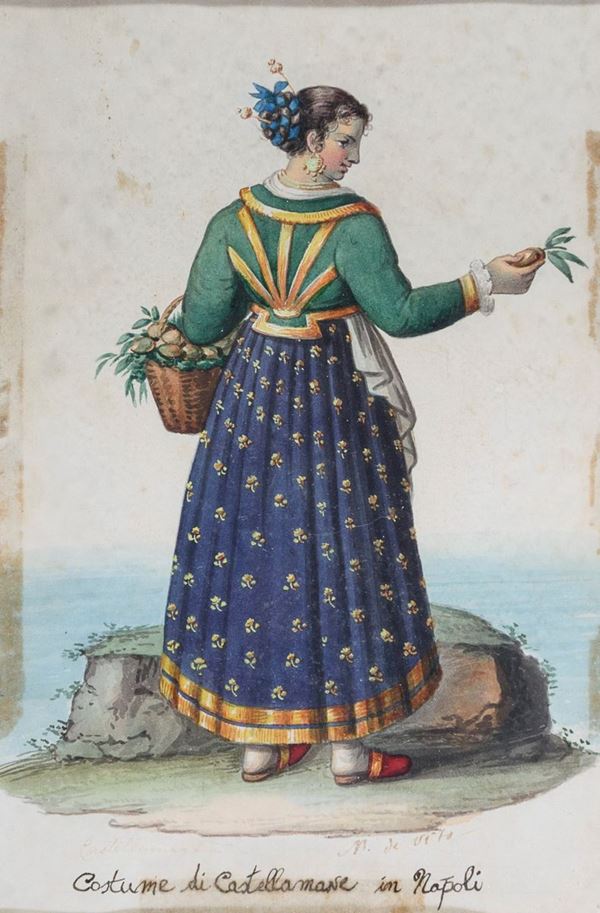 ACQUERELLO COSTUME DI CASTELLAMARE