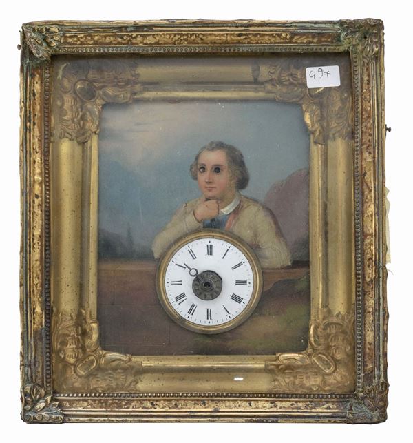 PICCOLO OROLOGIO DA PARETE DIPINTO